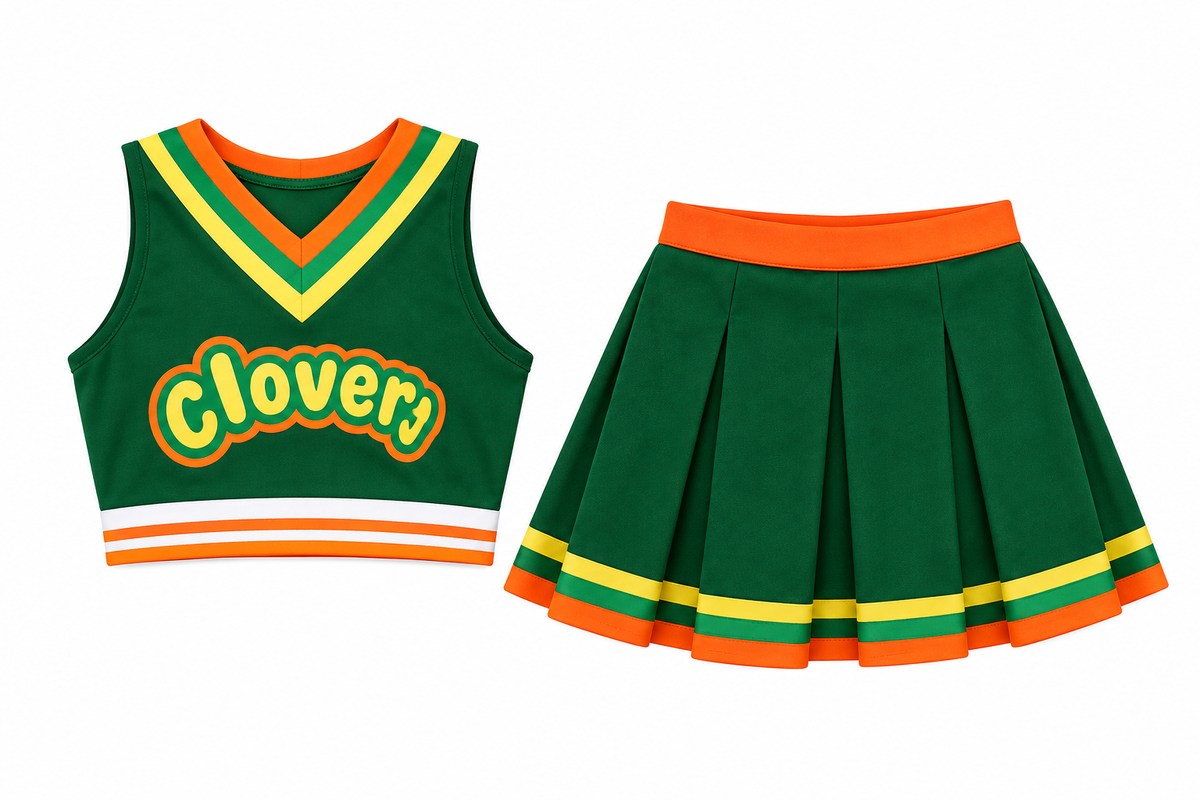 Clover Inspired Cheerleader Costume | Handmade Baby & Toddler Costume | 90s Cheerleading Outfit | Halloween & Dress-Up