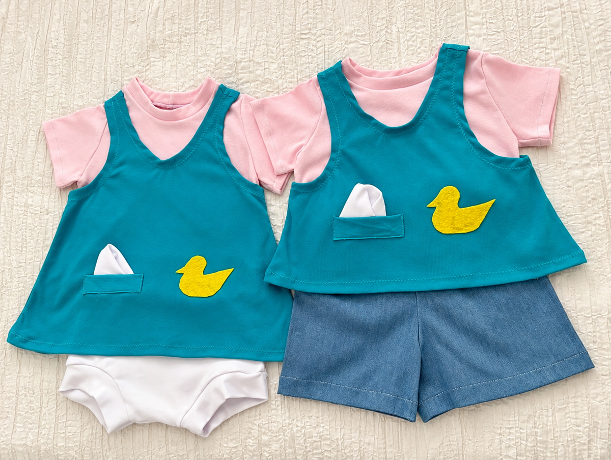 Rugrats Inspired Baby & Toddler Costume – Custom Teal & Pink Duck Outfit