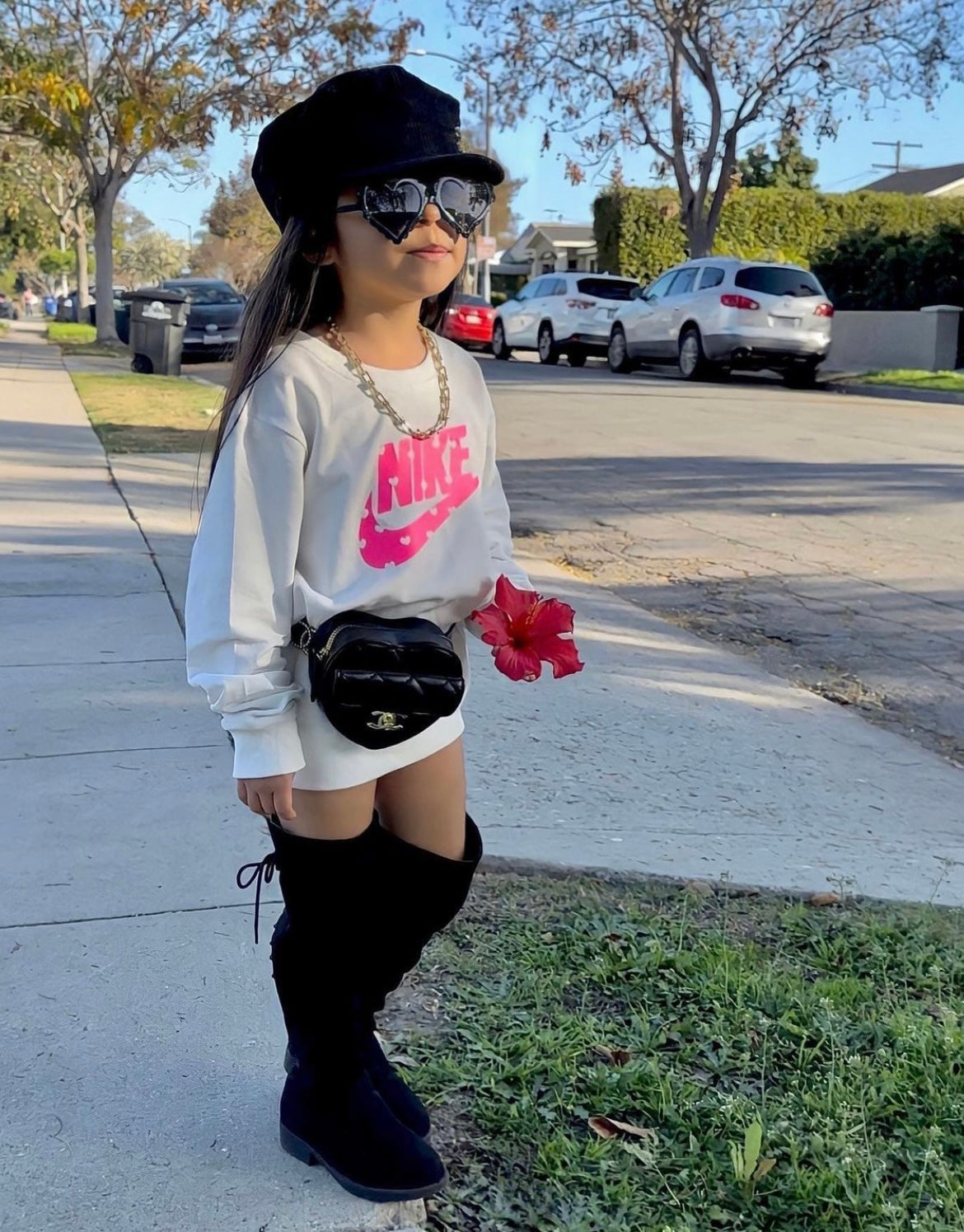 Pink Heart Crewneck