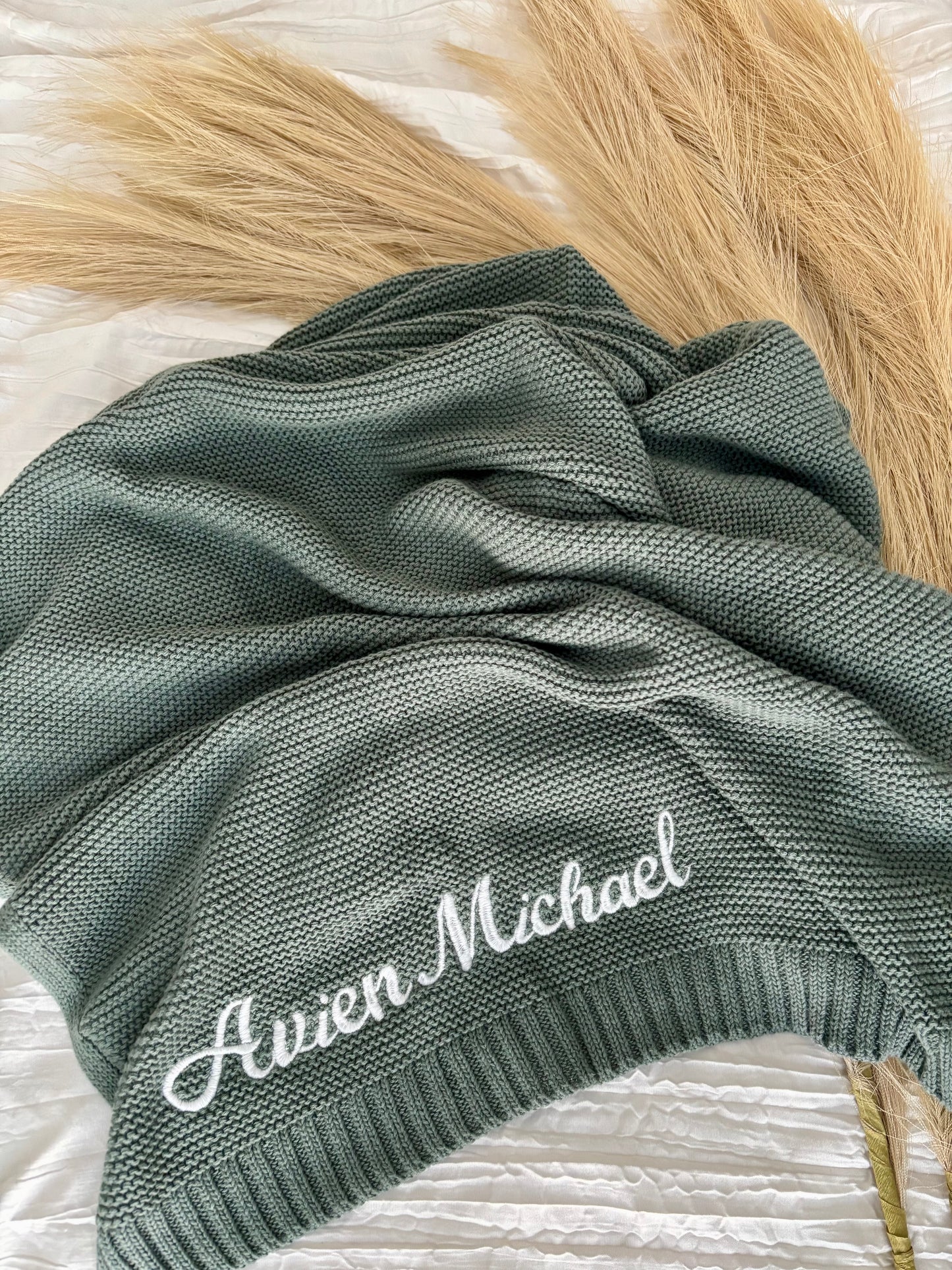Embroidered Baby Blanket | Personalized Waffle Knit