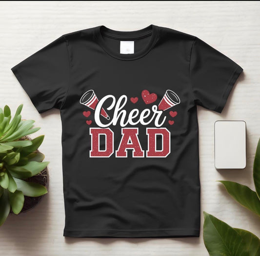 Cheer Dad Shirt (Hearts)