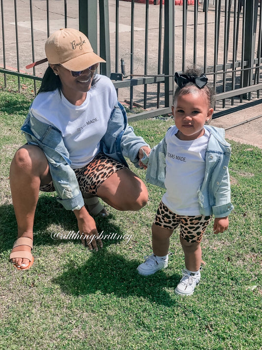 Child Leopard Biker Shorts