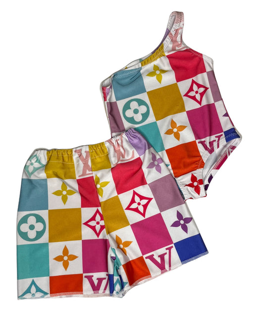 Spring Checkered Swim Shorts